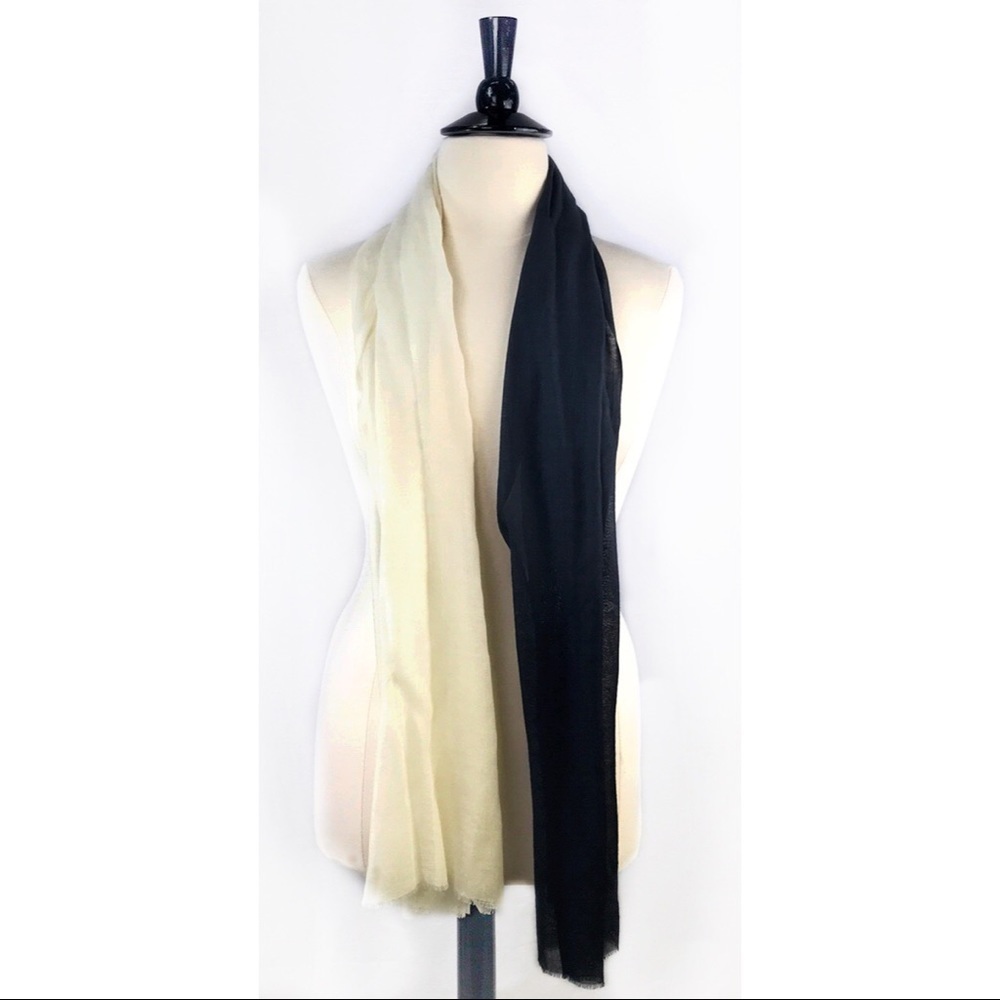 Asian Eye Black to White Ombré Koda Scarf
